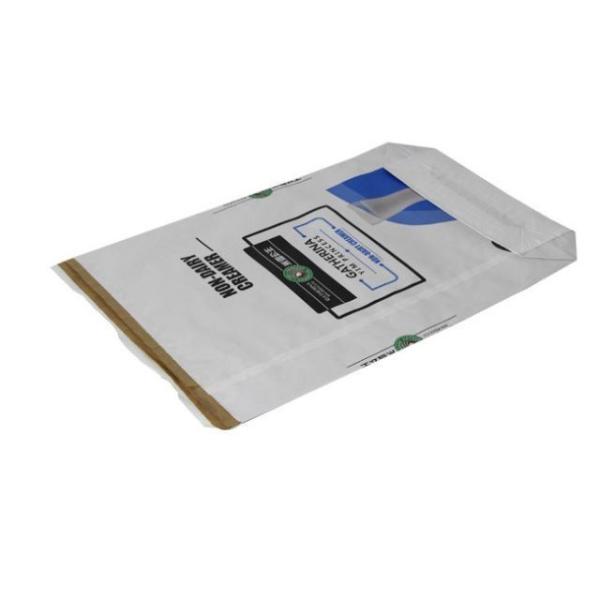 3 Layers Heat Sealed Paper Bags Trapezoid Pocket Opening Good Wear Resistance