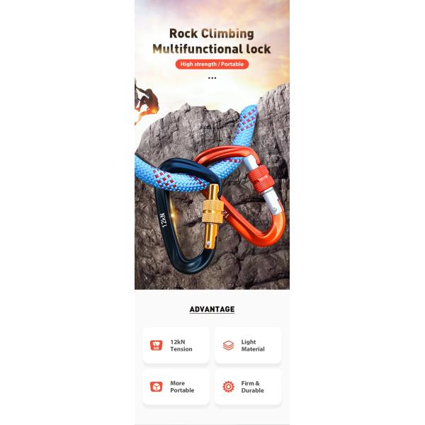 Маленький защитный клинк с ключевой цепью из алюминиевого сплава для одобрения OEM