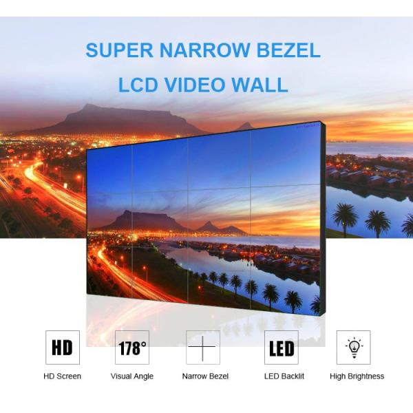 Floor Stand Wall Monitor Display , Commercial Digital Signage Video Wall Lightweight