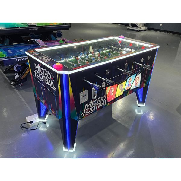 Coin-Operated Table Football Arcade Machine 2-Player Commercial Foosball Soccer Table Premium Electronic Foosball Table Commercial Arcade Football Simulator for Amusement Centers