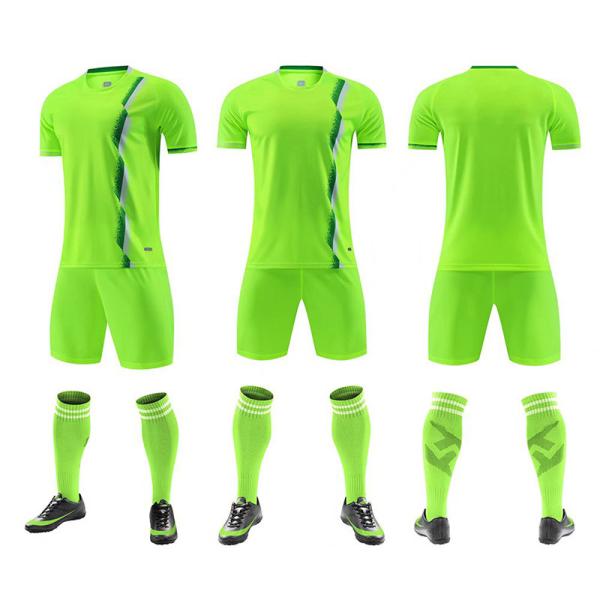 Polyester Breathable Football Team Kits , Durable Custom Sublimation Soccer Jersey