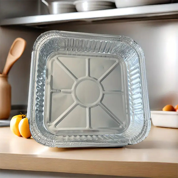 9х9х2 квадратные кастрюли из алюминиевой фольги для приготовления пищи