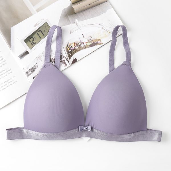 S Size Gathered Bra Female Sexy Triangle Cup Thin Suspenders Seamless Beauty Back Student Underwear Female Adjustable Bra
