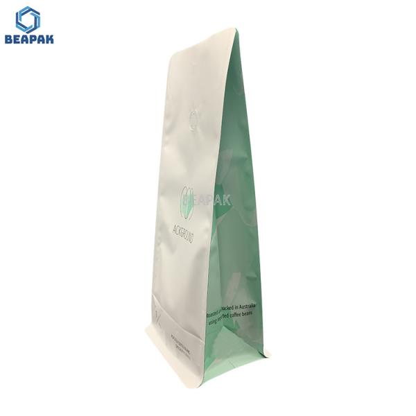 Mylar Moisture Barrier Coffee Laminated Flat Bottom Pouches
