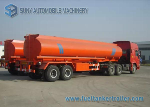30000L Mild Steel / Stainless Steel Tanker Trailers Dual Axle Trailer