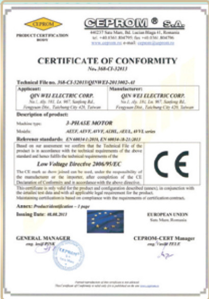 Astong Motor (Anhui) Co., Ltd. Сертификации