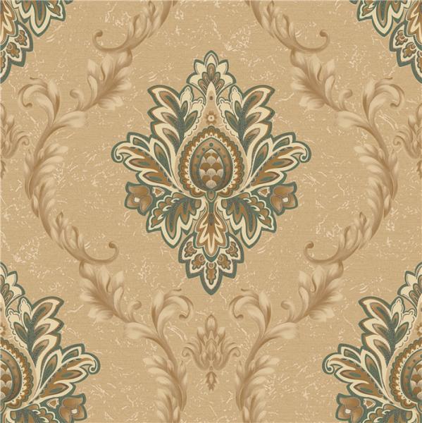 Washable Vintage Style Wallpaper Bedroom Decor With Vinyl Coated Paper