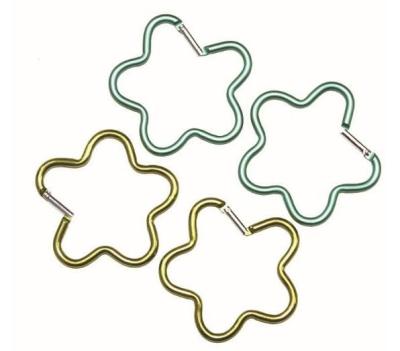 Flower Shaped Not For Climbing Colors Assorted Aluminum Carabiner