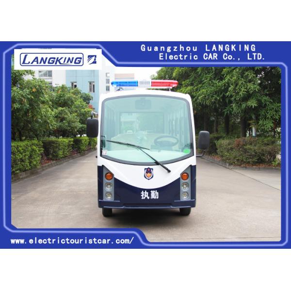 White 11 Seater Electric Shuttle Car Equipped With Effective Shock Absorb / Door