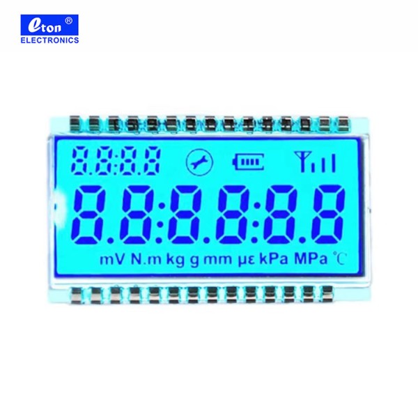 High Quality TN Type Blue / Yellow Numeric LCD Segment Displays Multi-Purpose Durable Goods