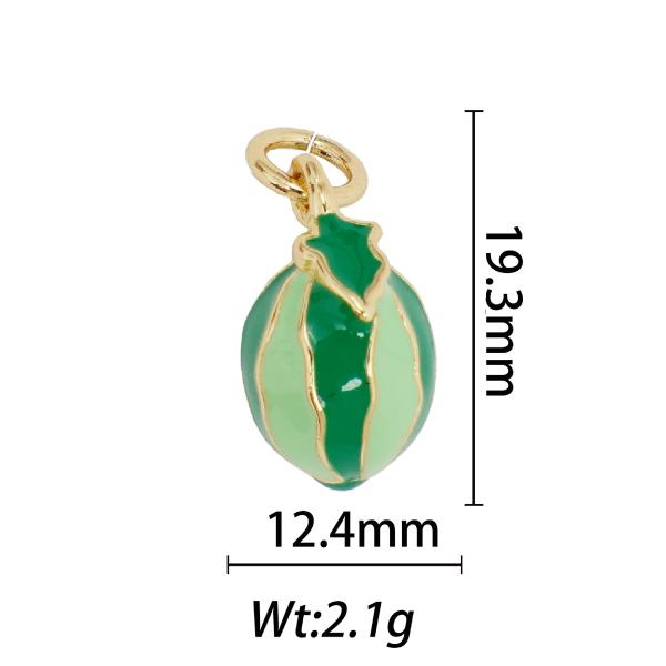Waterproof Colorful Fruit Necklace Pendant Non Tarnish Stainless Steel Diy Fruit Jewelry Charms Charms for Jewelry Making