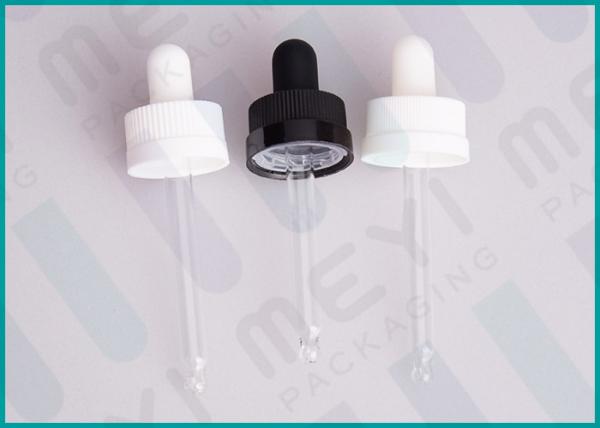 20/400 Child Resistant Glass Pipette Dropper Ribbed PP Plastic For E-Juice Bottle