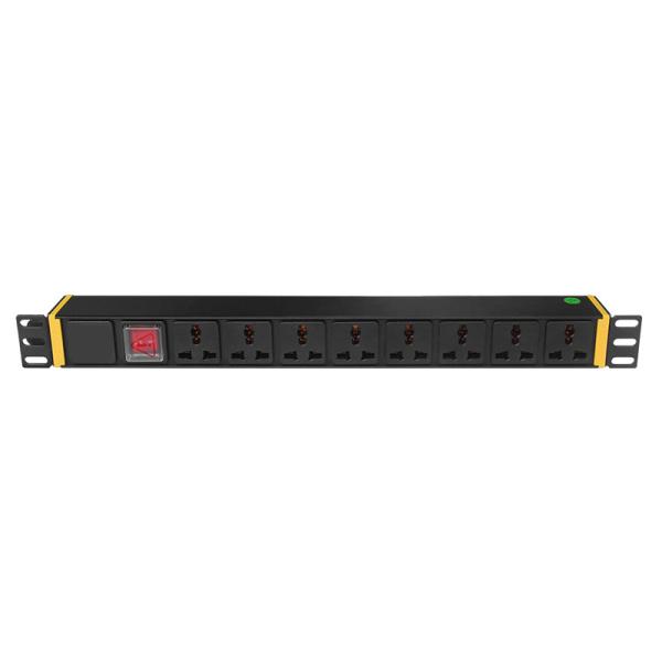 11 Jack Vertical Rack Mount Power Strip , Universal Outlet DC Intelligent Power Distribution Unit