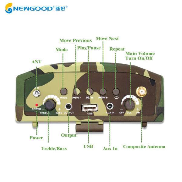 1500 meters remote control outdoor Bird caller hunting speaker with Aquagraphics coating