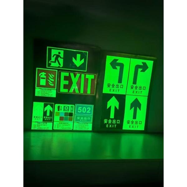 Printable Luminous sticker Photoluminescent Vinyl Film Glow in The Dark 4 Hours for Exit Safety Signs