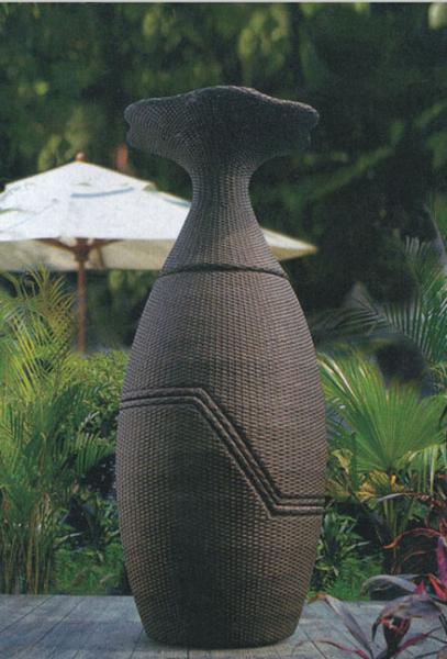 5pcs Stackable flower vase rattan outdoor sofa set--9082