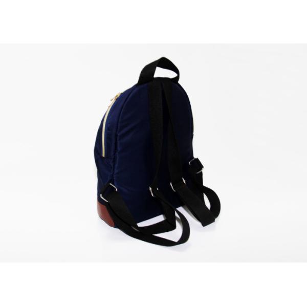 Fashion Design Women small nylon backpack with leather bottom