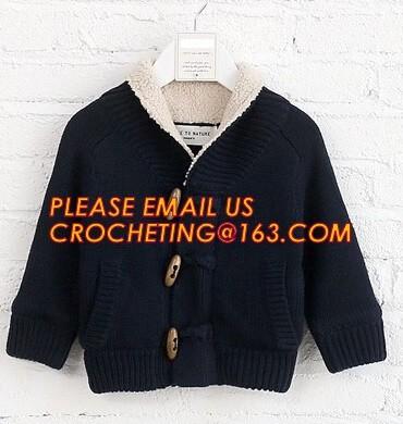 Stylish warm korean fur knitted new style, kid coat sweaters, China manufacturer quality new design wool baby sweater de