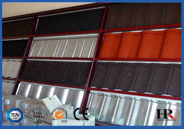 130kw Tile Roll Forming Machine / Color Stone Coated Roof Tile Production Line