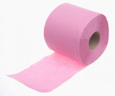 100% wood pulp sexy pink colored toilet tissue roll