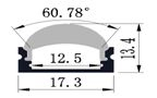 6063 T3-T8 Aluminium Alloy Anodized Finish LED Aluminium Profile for Strip Light with Customized Length Available
