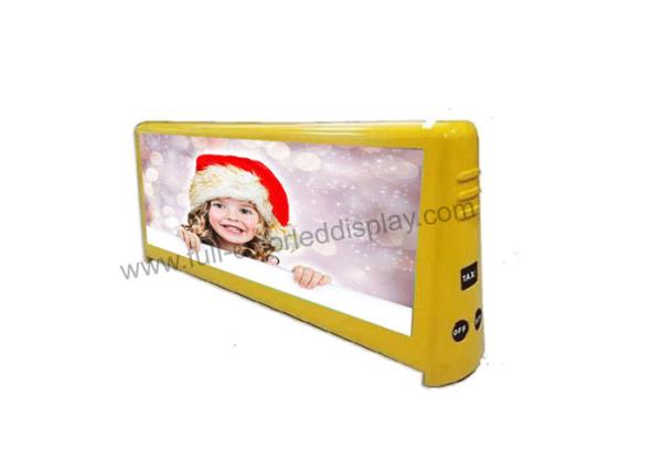 Aluminum TOP Taxi Alphanumeric Led Display Advertising Sign P10 100000 Hours Life Span