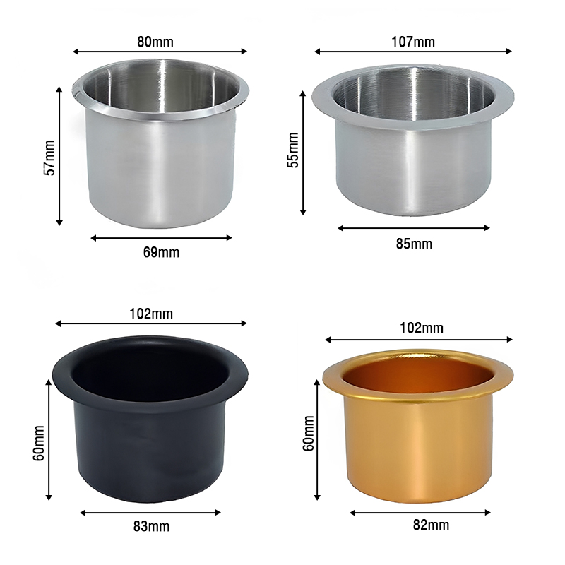 Thickened Stainless Steel Cup Holder Accessory for Tea Restaurants Cinemas Sofa Chairs & Car Drink Holders