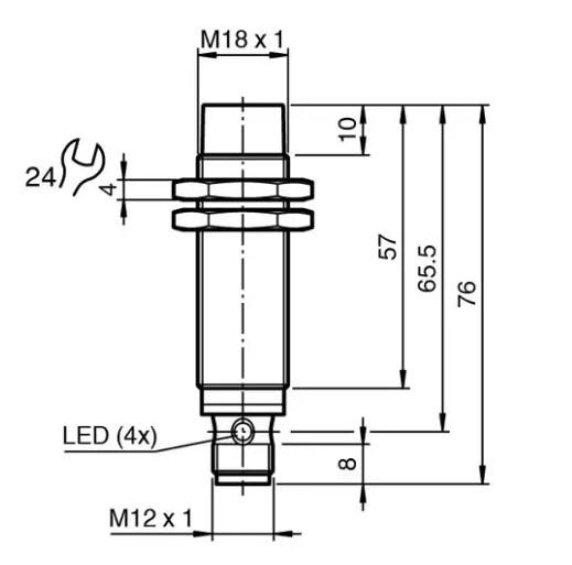 NBN8-18GM60-A2-V1 Inductive Sensor 18mm Range M30 Thread  IP67 Pepperl+Fuchs