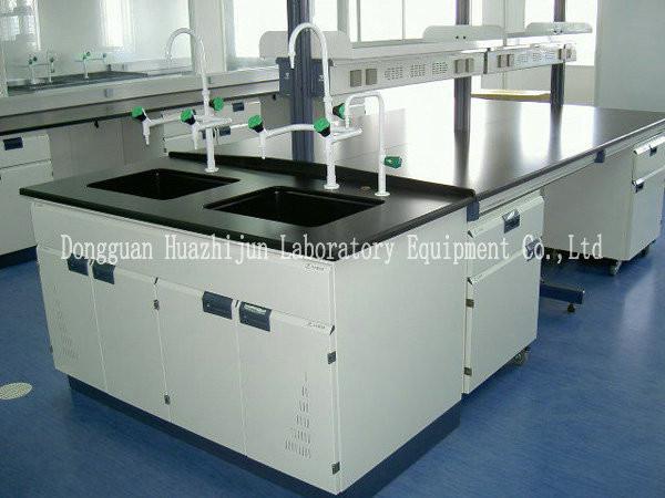 Pés ajustáveis H do banco da ilha do laboratório de biologia/armação de aço de grande resistência de C