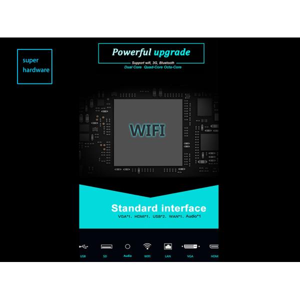 Indoor Free Standing Digital Signage 1080P 55 Inch LCD Advertising Screen