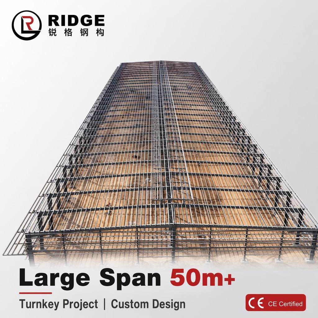 Promotion Industrial Prefabricated Steel Structure Warehouse with Q235B/Q355 Material Designed for 50 Years