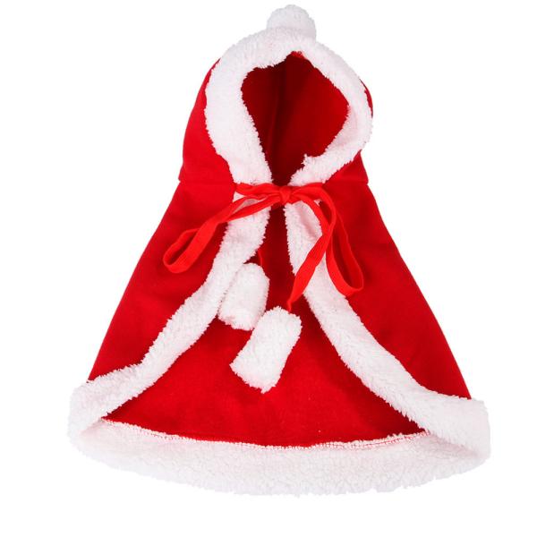 Christmas Style Luxury Cat Clothes Red Cloak Weight 0.15kg For Gift / Souvenir