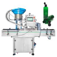 YIMU CM140 Automatique bouteille de shampooing pour animaux de compagnie 4 roues Capper Pressing Screwing Capping Machine avec alimentateur de bouchon vibrant