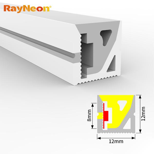 Lumière au néon imperméable 24V 12 * 12 SMD2835 couleur flexible RGB IP67 LED bande lumineuse en silicone adaptée à l'intérieur et à l'extérieur