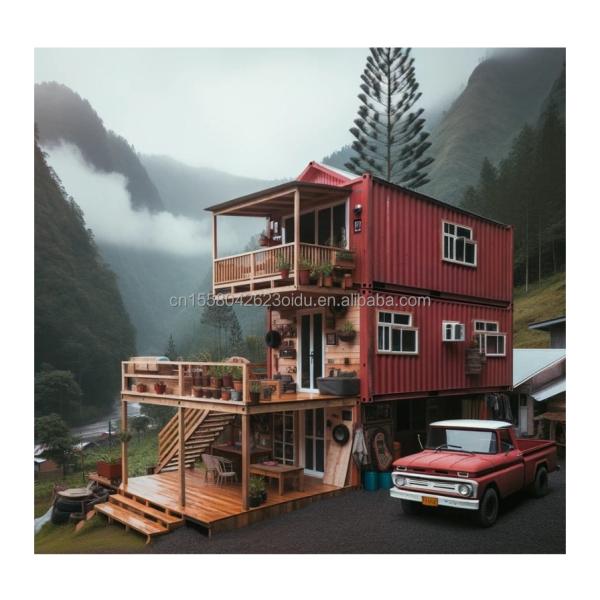 20ft Mobile Home Garden Studio Prefabricated Customizable Steel Container House with Wall 50/75/100mm Wave Sandwich Panel