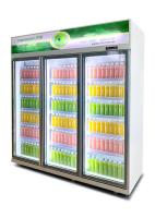Refrigerador de bebidas comercial vertical 220V com porta de vidro baixo E 1530L