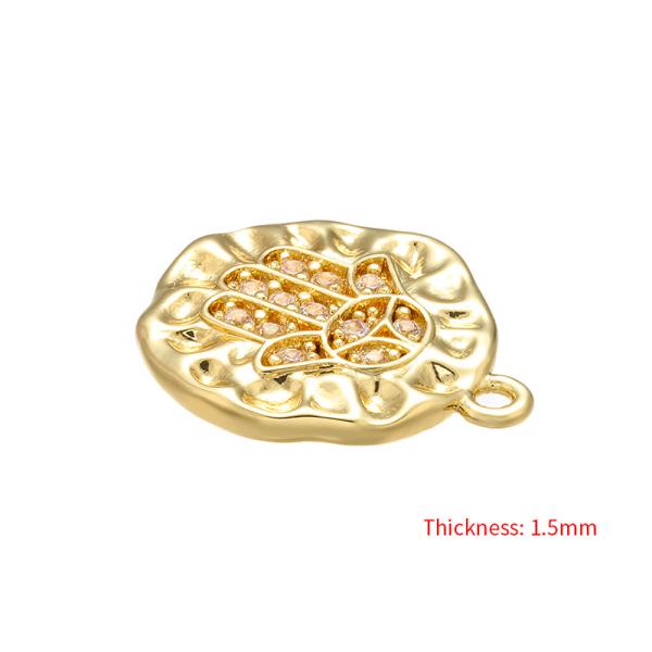 Покрывать OEM шарма руки дурного глаза циркона золота 18K привесной