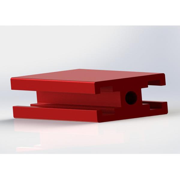 Red Color Painted 20 * 40 T Slot Channel Aluminum Small Size Assembly Parts