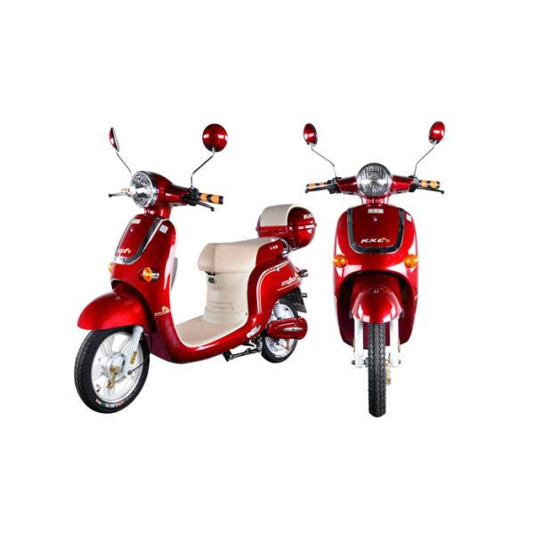 48V 500W Pedal Assisted Electric Scooter , Vespa Style E Moped With Pedals