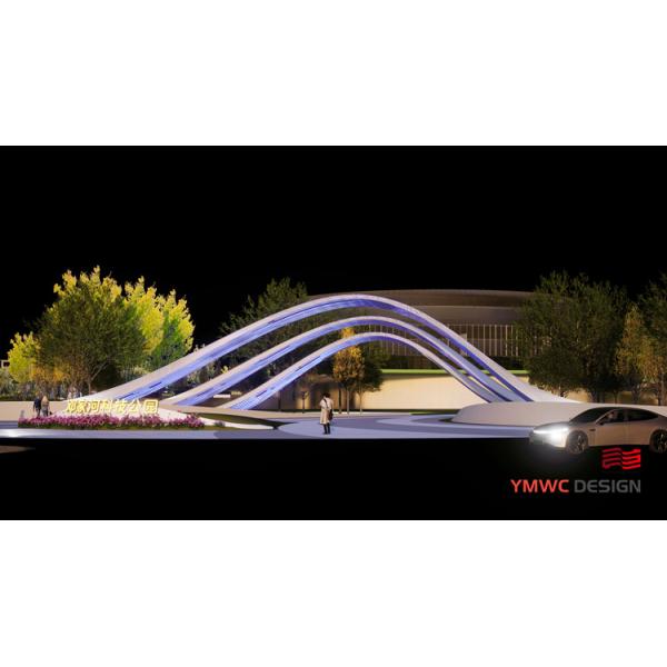 Customizable Design Modern Stainless Steel Hollowed Out Art Arch Sculpture for Outdoor