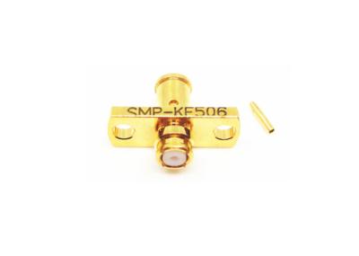 resistência de isolação fêmea chapeada ouro do conector ≥2000MΩ de 40GHz SMP RF