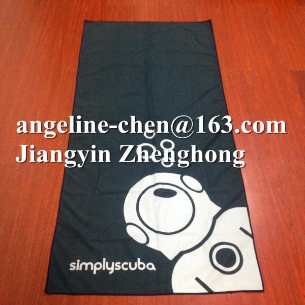 Super soft printed microfiber suede sports beach towels
