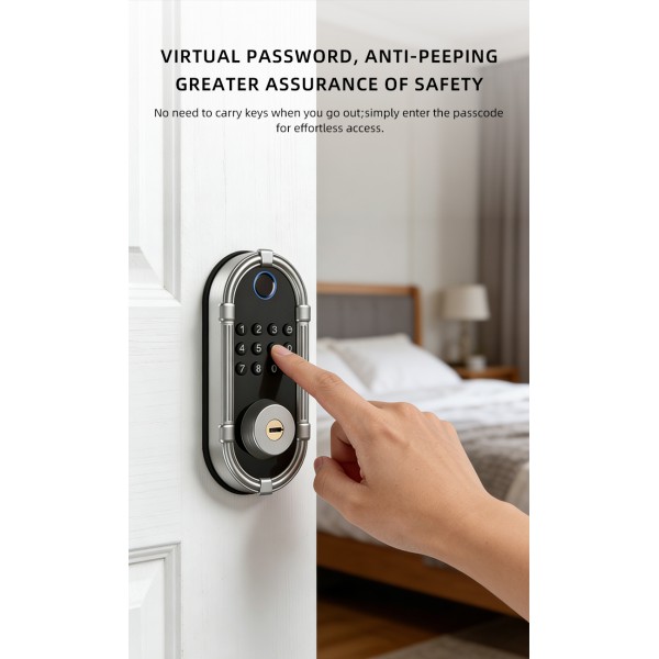 TUYA Tuya Ble App Deadbolt Lock Intelligent Automatic Smart Locks Biometric Fingerprint Smart Front Door Lock