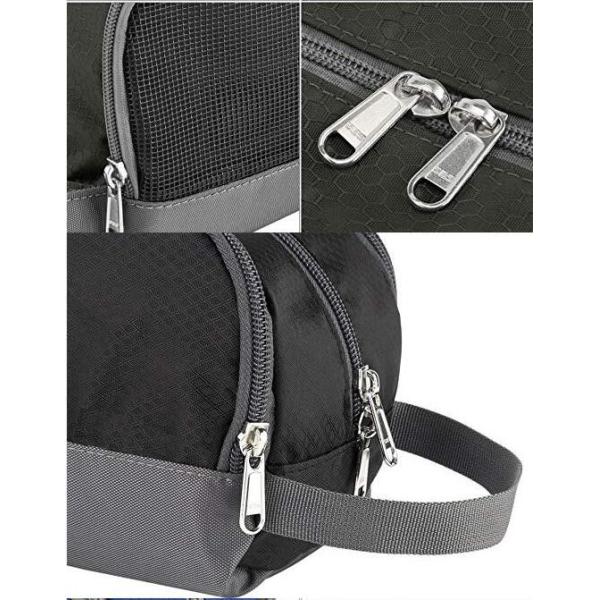 Premium Jacquard Polyester Fashion Cosmetic Bag With 3 Zip Pockets