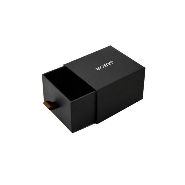 OEM Black Cardboard Drawer Boxes 157gsm 500gsm For Wig Packaging