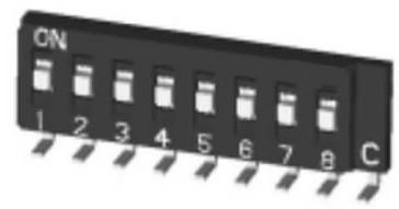 Ângulo direito único/do pacote de MERGULHO interruptor Inline duplo de SMD com suporte