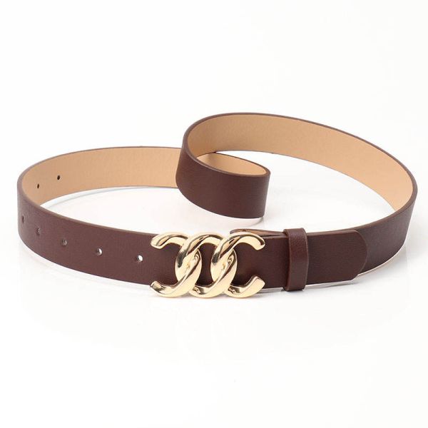New Fashionable Thin Belt Multi-Color Women's Belts Twisted Gold Buckle Ladies Belt Faux Leather Adjustable for Jeans Dresses