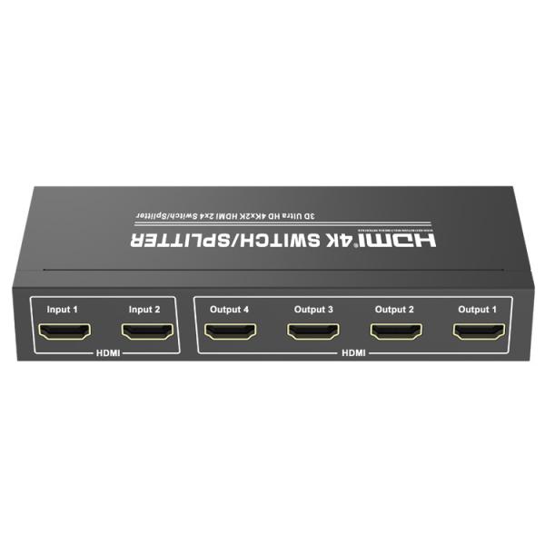 3840x2160 340Mhz 10.2Gbps 2x4 HDMI 4K Splitter