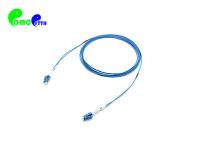 Grado azul a dos caras unimodal B del IEC del color del cordón de remiendo de la fibra óptica de 1.6m m OD LC UPC LC UPC G657A1 LSZH