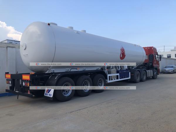 49600liters LPG Semi Trailer 25tons Propane Cooking Gas Road Tanker Trailer